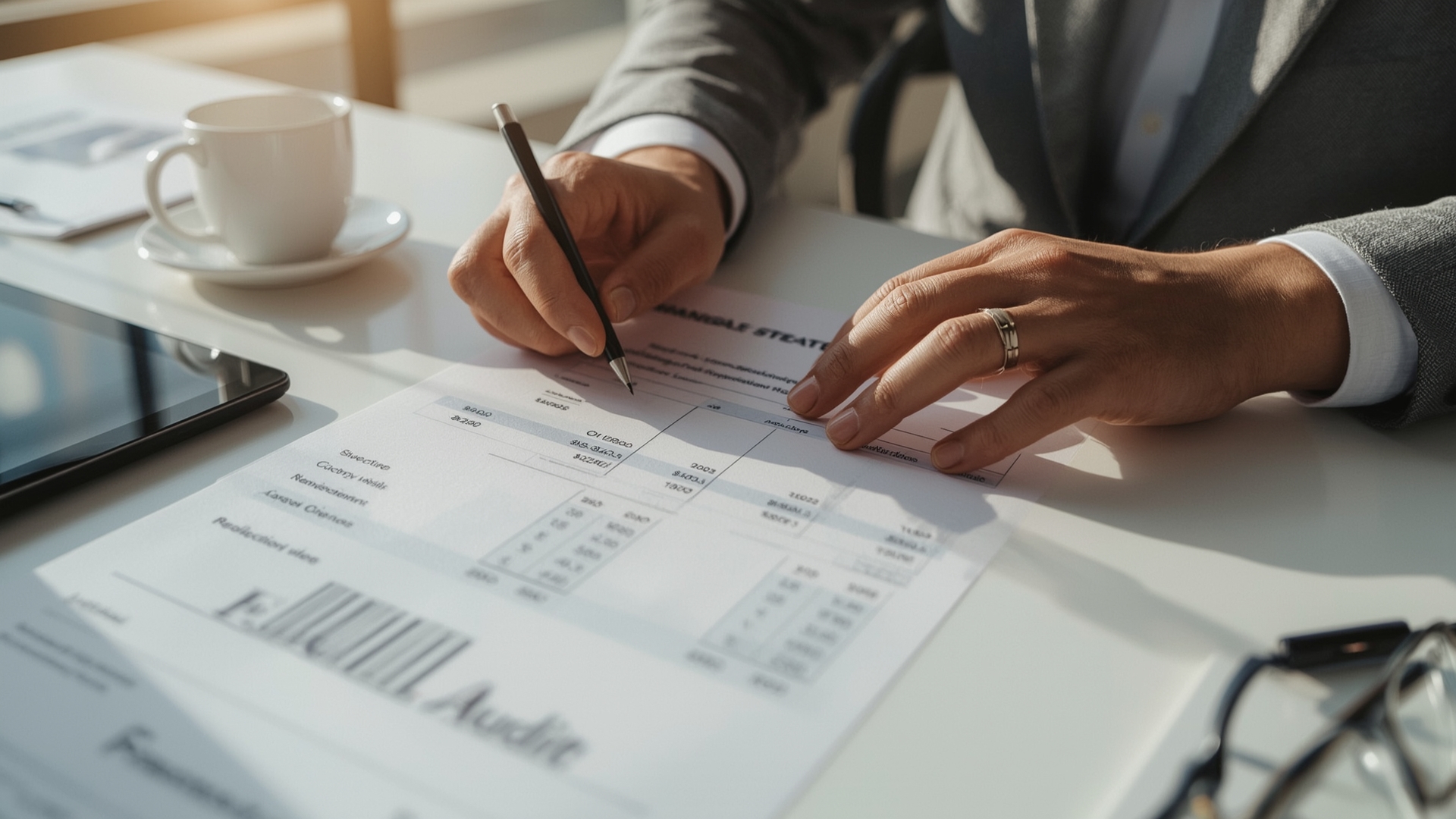 Financial professionals in meeting